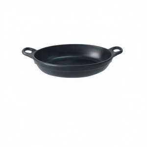 กระทะเมลามีนทรงรีสีดำ Ilsa Little Chef ขนาด 12x8x3.7 ซม. สำหรับอบและทำอาหาร - Product Image 2