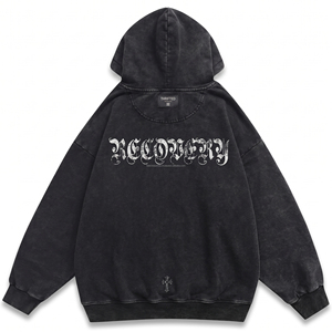Sudadera con capucha personalizada de felpa francesa gruesa con efecto desgastado y lavado ácido, doble capa, con acabado descolorido por el sol. - Product Image 3