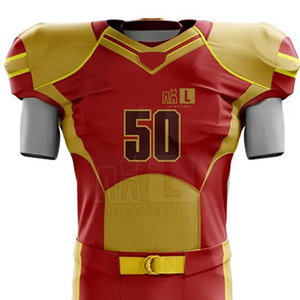 Uniforme de Fútbol Americano de Última Moda y Mejor Calidad, Diseño Reciente con Mangas Cortas, Transpirable, Absorbente de Humedad, 100% Poliéster - Product Image 5