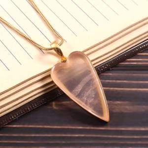 Collier avec pendentif en argent sterling 925 fait à la main sans nickel pour femmes, quartz rose, pierres précieuses, monture en or plaqué rhodium - Product Image 4