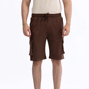 Pantalones cortos de verano para hombre, ropa informal con cordón elástico liso, pantalones cortos para correr para hombre, pantalones cortos informales de diseño personalizado para hombre - Product Image 1