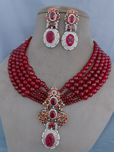 ชุดเครื่องประดับเพชรแบบอเมริกันพรีเมี่ยมพร้อมสร้อยคอและต่างหูที่ทำขึ้นอย่างประณีตเหมาะสำหรับเจ้าสาวและโอกาสในงานเทศกาล - Product Image 6