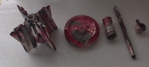 Table à tricoter verticale en bois sur mesure, style Art déco, mobile, pour le rembobinage du fil, lisse, robuste, élégante, parfaite pour les tricoteuses et les artisans - Product Image 6