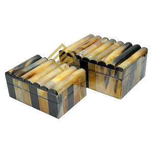 Horn Bone Unique Necklace Jewellery Decorative Boxes <b>MOP</b> Box Luxury Printed Custom Logo Jewellery Storage Packaging High Quality - Product Image 5