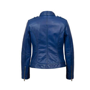 Chaquetas de moda de cuero genuino con cremallera completa personalizada para mujer en la mejor calidad con precio al por mayor mejores chaquetas de cuero para mujer - Product Image 6