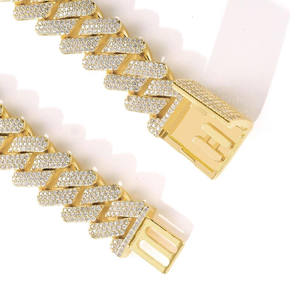 Bracelet cubain glacé en or plaqué rhodium de luxe, diamants en moissanite VVS, bijoux hip-hop orthodoxes pour les occasions de cadeaux et de fêtes - Product Image 2