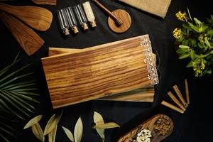 Planche à découper et plateau de service en bois Forme rectangulaire durable 12mm d'épaisseur - Product Image 6