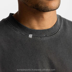 Ropa deportiva de algodón de alta calidad para hombre, Camisa sin mangas lavada con ácido a la moda, camiseta sin mangas atlética para gimnasio para hombre - Product Image 3