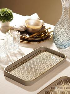 Plateau de service en bois émaillé de style décoratif, décoration de cuisine tendance pour table à manger, maison, restaurant, hôtel, utilisation pour le thé et le café - Product Image 4