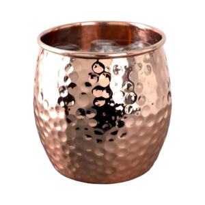 Mule élégante en cuivre martelé écologique avec poignée pour cocktails et boissons rafraîchissantes - Product Image 1
