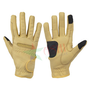 Gants d'équitation en cuir unisexe confortables de haute qualité avec logo personnalisé Gants d'équitation pour hommes femmes adultes OEM disponible - Product Image 3