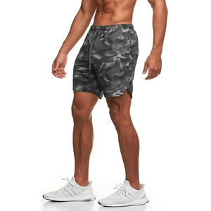 AMW New Fashion Europe Style Camo Elastique Gym Fitness Running Casual Drawstring Réglable Ceinture Hommes Shorts - Product Image 2
