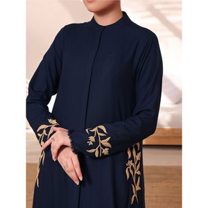 Último Diseño de Abaya Casual para Mujeres Musulmanas 2025, Vestidos Largos para Exteriores con Botones y Cuentas de Oración Gratis - Product Image 6