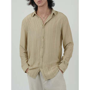 Chemise décontractée pour homme CORMAC, 100% coton, tissu popeline tissé, respirant et à rayures -- MC2366 - Product Image 4