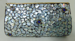 โบราณ Mop Mosaic CLUTCH purse กระเป๋าคลัทช์กระเป๋าหินโมเสคกระเป๋าถือคลัทช์2023ราตรีหรูหรา - Product Image 3