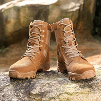Usine chaussures tactiques fermeture éclair latérale formation daim Combat randonnée alpinisme tactique hommes chaussures bottes
