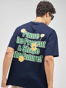 เสื้อยืดโอเวอร์ไซส์ ยูนิเซ็กซ์ ผ้าฝ้าย 100% คุณภาพสูง พิมพ์โลโก้ตามสั่ง คอเต่า ดีไซน์เรียบ น้ำหนักผ้า 220 กรัม - Product Image 4