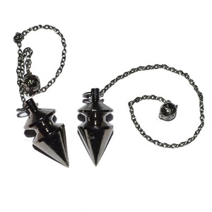 Péndulo de gota de Metal negro, piedra curativa Natural, Péndulo de latón y Metal negro, precio más bajo - Product Image 5