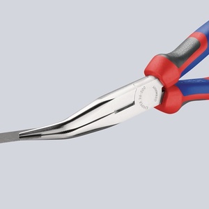 For KNIPEX 200 mm Chrome-Plated Flat-Nose <b>Pliers</b> with 40 Angled Multi-Component Grips - Product Image 5