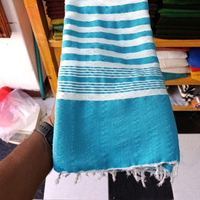 Serviette Fouta marocaine faite à la main en coton et laine 100x200 cm, franges nouées, séchage rapide, pour plage, hammam, bain, vente en gros, fabricant