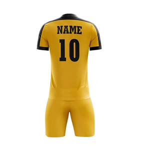 Ensemble de vêtements de sport respirants à séchage rapide personnalisés Uniforme de football Couleurs unies Col en V Manches courtes Maillot de football Maillot de football - Product Image 6