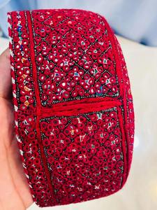 Chapeau afghan traditionnel formel pour hommes, chapeau pashtun fait à la main, dentelle ethnique, culture vintage, broderie islamique, couvre-chef - Product Image 4