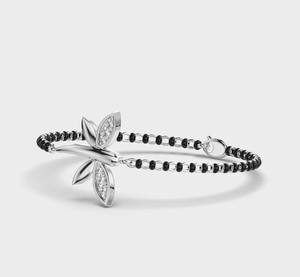 Bracelet Clara Leaf Diamond en argent sterling 925, style ethnique pour femmes, plaqué rhodium, certifié IGI, diamants cultivés en laboratoire - Product Image 3