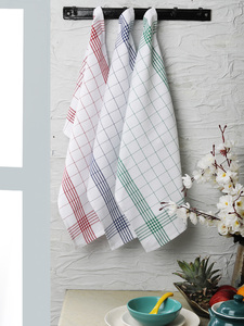 Serviettes 100% coton de haute qualité avec bandes vintage multicolores personnalisables pour la cuisine et l'avion - Product Image 6