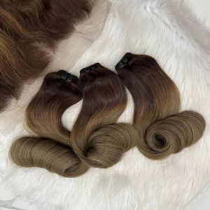 EXTENSIONS DE CHEVEUX HUMAINS RAW DONOR SDD BOUNCY BOULES OMBRE GRIS BRUN - Product Image 1