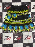 Jupe Mumu Grande Taille Style Traditionnel Micronésien Chuuk Pohnpei, Taille Naturelle, Broderie Florale, Imprimé Hawaïen - Dernière Collection