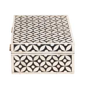 Boîte de rangement en bois exquise faite à la main avec incrustation d'os organisateur de luxe pour accessoires de bijoux à usage domestique - Product Image 2