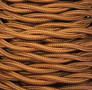 Bobina da 25m. Cavo decorativo in tessuto intrecciato, finitura oro antico (CABEXT2R06) - Product Image 1