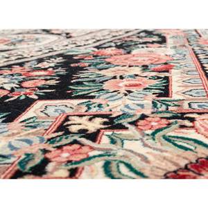 Tapis en laine noué à la main Aalam gris et noir Pae-5401, motif rectangulaire en médaillon, pour la décoration de la maison et du salon - Product Image 3