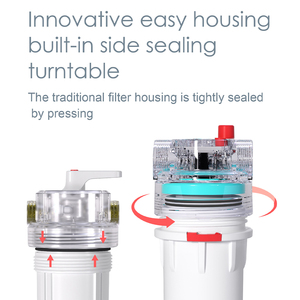 쉬운 설치 가정용 정수기, 샤워 카트리지 포함, 리필 가능한 용기, 알칼리 미네랄 카본 블록 가정용 정수기 - Product Image 3