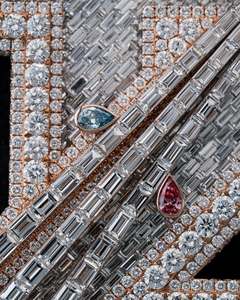 Joyería Personalizada de Hip Hop con Colgante 3D, Conjunto de Mosaico con Incrustaciones de Brillantes Moissanitas VVS Redondas y Baguette para Regalo - Product Image 4