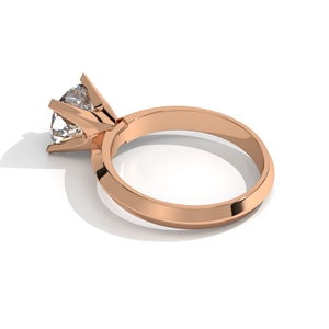 Anillo de compromiso de cojín Lab Grown Diamond 1.CT en oro blanco rosa amarillo de 10K 14K 18K para fiestas y aniversarios - Product Image 3
