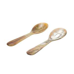 Best Selling Polished Buffalo Horn Flatware Set Home Kitchenware with Animal Style Salad <b>Serving</b> <b>Spoon</b> Manufactured in India - Product Image 3