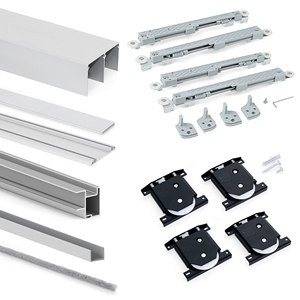 Kit Hardware Emuca 2 porta scorrevole armadio con cartello morbido stretto 81 profondo profilo 18mm di spessore pannelli Non rimovibili - Product Image 3
