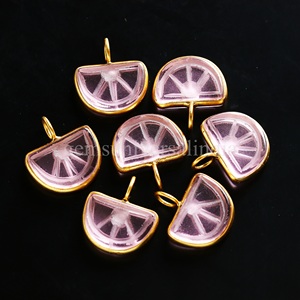 Pink <b>Amethyst</b> Carved Orange Fruit <b>Pendant</b> Sterling Silver Healing Crystal Jewelry Gold Vermeil <b>Amethyst</b> Gemstone <b>Pendant</b> Charms - Product Image 1