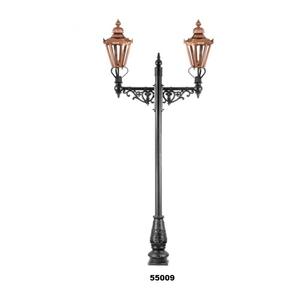 โคมไฟเหล็กสีดำโพสต์และโคมไฟพลังงานแสงอาทิตย์โคมไฟโพสต์ทางเดินกลางแจ้งตกแต่งสวนนางฟ้า - Product Image 4