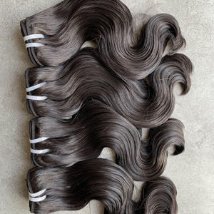 ผมมนุษย์บริสุทธิ์รวมกลุ่มคลื่นร่างกายสีธรรมชาติต่อขนหนังกําพร้าผมเวียดนามดิบชิดกัน - Product Image 1