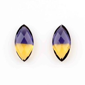 Oferta de Navidad: Piedras Preciosas Sueltas de Ametrina Natural en Forma de Marquesa Facetada de 10x20 mm para la Fabricación de Joyas - Product Image 2