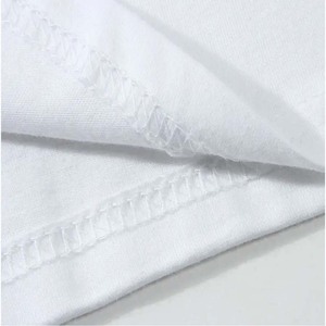 200gsm 100% coton uni blanc Vintage épaules tombantes surdimensionné t-shirts lourds t-shirts Logo personnalisé hommes surdimensionné - Product Image 5