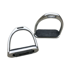 Estribos de Acero Inoxidable, Estribos Duraderos para Montar a Caballo, Hierro Sólido, Diseño de 5 Pulgadas, Equipo Ecuestre Resistente, Calidad Premium - Product Image 3