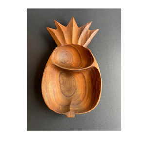ชามผลไม้ทำจากไม้อะคาเซียทำด้วยมือทำจากไม้เนื้อแข็งธรรมชาติสำหรับตกแต่งห้องครัวรับประทานอาหารรูปแอปเปิ้ลสน - Product Image 1