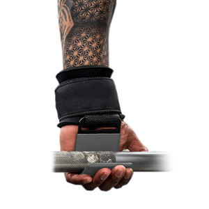 Poignées en cuir réglables crochets de levage de poids antidérapants sangles personnalisables Logo Wrap Deadlifts - Product Image 5