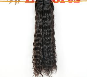 Venta al por mayor de extensiones de cabello humano natural de doble trama natural suave y rizado Virgen sin procesar fabricante indio templo - Product Image 2