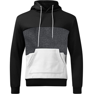 Men 100% Cotton Fleece Pullover Custom Blank 2026 Hot sale Custom Print Color Block Custom <b>Plain</b> <b>Hoodies</b> - Product Image 5