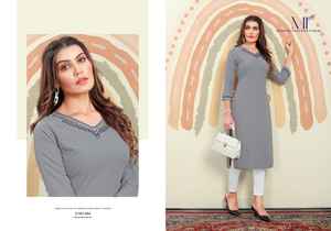 Maaza-Kurti formel en coton fabriqué à la main avec poche par les fabricants indiens de vêtements indiens et pakistanais - Product Image 3