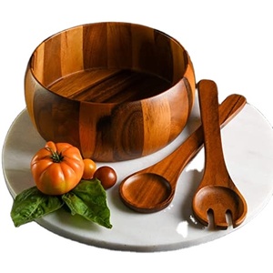 Tazón Grande Decorativo de Madera de Mango para Servir, Fabricante, Nuevo Diseño, Tazón de Madera de Mango para Servir Ensaladas, Mejores Tazones de Madera - Product Image 1